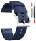 hemsut h 20mm Silikon Uhrenarmbänder, Silicone Watch Band Schnellverschluss Kautschuk Uhrenarmband für Männer Frauen weiches Ersatz