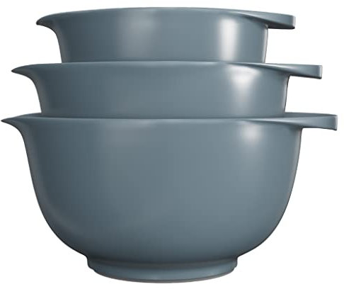 Rosti Victoria Rührschüssel, Rührschüssel-Set mit 3 Schüsseln 2 + 3 + 4 Liter, Dusty Blue
