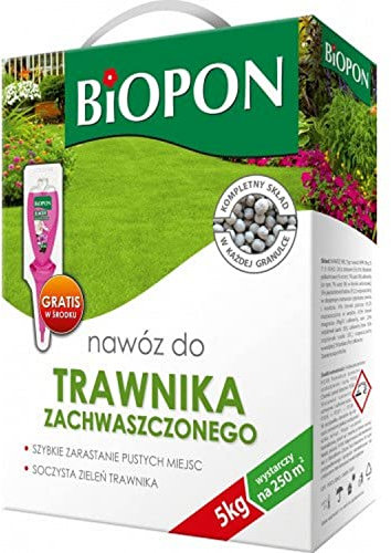 Biopon Rasendünger mit Unkrautvernichter - 2in1 Unkrautvernichtung + Düngung - Dünger für Rasen - 5 kg für 250 m²