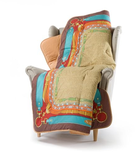 Caleffi Scaldotto- Plaid Divano e Letto 130x170 cm Morbida Microfibra Calda Avvolgente, Copridivano e Copriletto Trapuntato Artigianale e Lavabile, Coperta Copri Divano e Copri Letto Ottimo Comfort