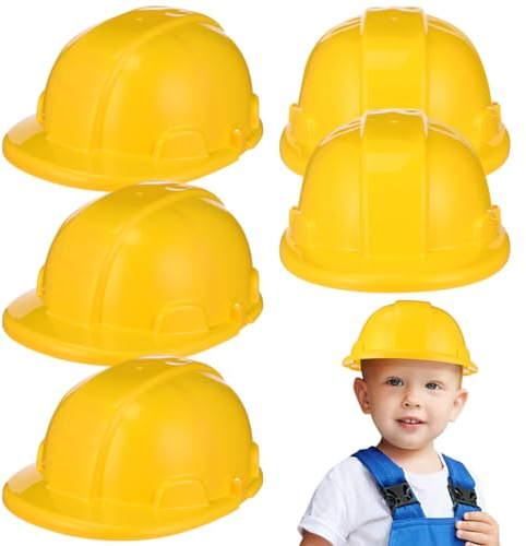 ibasenice 10 Stk. Kinder Bauarbeiterhelm Gelb Bauarbeitermütze Bauarbeiterkappen Bauarbeitermütze Gelber Kunststoff