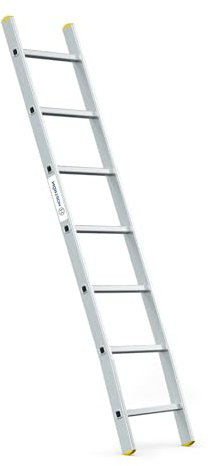 Scala StablePro 7 gradini in alluminio, leggero e resistente, altezza massima di lavoro 2,95 m, 5 anni di garanzia, portata massima 150 kg, Hostrom