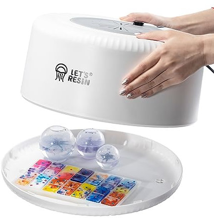 LET'S RESIN Aushärtungsmaschine für Harz, 3 Stunden automatische Aushärtung Harztrockner, Ein-Knopf-Einstellung mit großem Tablett, keine Verformung, schnell aushärtende Harzzubehör für