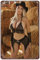 Vintage Metallschilder Pinup Cowgirl Poster Sexy Hot Woman Blechschild Wandkunst Dekor Plakette für Zuhause, Bar, Club, Café, Männerhöhle, Badezimmer, Salon, Studio, Geschäft, 20,3 x 30,5 cm