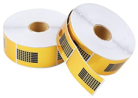 PINGEUI Lot de 1000 pièces Chablon Ongle, Chablon Papier pour Gel Nails Art, Autocollants Modèles pour Nails Gel Construction, Auto-Adhésif Ongles Forme pour Gel UV Extension D'ongle