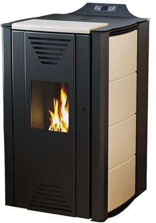 ThermoFlux wasserführender Pelletofen INTERIO 20 | 18 kW beige