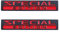 2 Stück Special Edition Emblem passend für Auto Kofferraum Auto Aufkleber Seite Aufkleber (schwarz rot)
