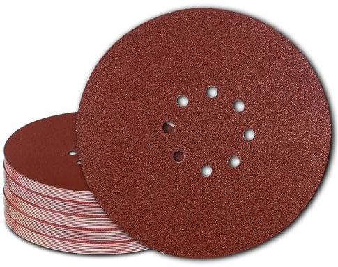 GZKTY 25 pcs 225mm Sanding Disc - Professional Grain P40 Sanding Discs for 8 Hole Orbital Sander Discs - Sanding Sheets for Drywall Sander