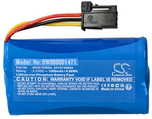 vhbw 1x Akku kompatibel mit Audi RSQ8 2020, RS7 2020 Notrufsender (1500 mAh, 3,2 V, LiFePO4)