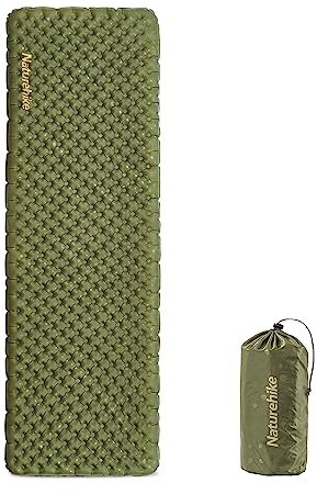 Naturehike Ultraleichte Selbstaufblasende Isomatte, Aufblasbare Campingmatte 3,5R, Langlebige, Tragbare Isomatte, Einzelschlaf-Luftmatratze für Trekking, Wandern, Bergsteigen, Backpacking