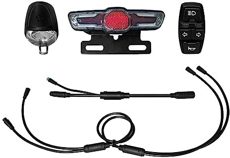 Closer Scheinwerfer-Kits Ebike DK336 Scheinwerfer-Kits Ersatzteile Zubehör für E-Bike Nachrüstung Hupe Scheinwerferschalter und mit Ebike Rücklicht