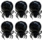 Halloween Spinne Folienballon, 6 Stück Groß Spinne Gruselig Luftballon, Spinne Riesen Mylar-Ballons, XXL Halloween Party Helium Ballon Dekorationen Zubehör Geschenk