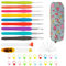 TNOMSNO Häkelnadel Set, 9 Stück Bunte Häkelnadel 2,0 mm–6,0 mm, Ergonomische Stricknadeln und Soft Gummi Comfort Grip Häkelset, Häkelnadeln Perfekt Für Anfänger Und Erfahrene Häkelliebhaber