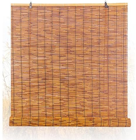 Bambusrollo Outdoor Wetterfest Bambus Rollo Sichtschutz Raffrollo,40x80cm 60x100cm 95x120cm 80x160cm 100x160cm 100x180cm Sonnenschutz Schilfrohrvorhang