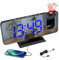 Radiowecker mit 180° Projektor,Projektionswecker für Schlafzimmer, Digitaluhr für Schlafzimmer 7 LED-Anzeige,USB/Type-C-Anschluss, 12/24H,Doppelalarm mit Wochenend/Wochentagsmodus, Snooze, Dimmer