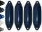 12skipper Bootsfender 4er-Set Majoni Fender Star 25 Langfender - Navy