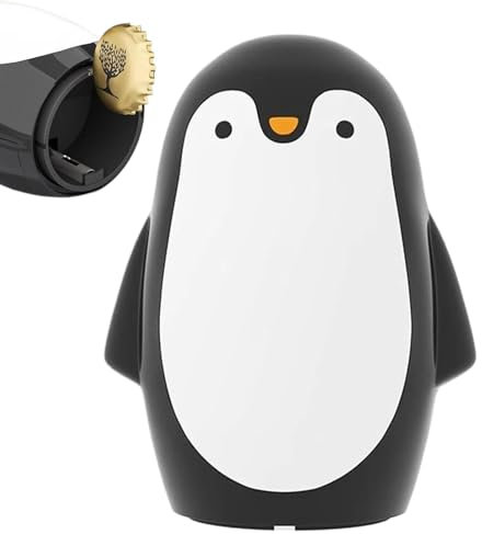 Push Down-Pop Off Beer Bottle Opener | Press Down Portable Magnet Top Opener,Lovely Penguin Soda Top Remover for Sealed Red Wine Stopper