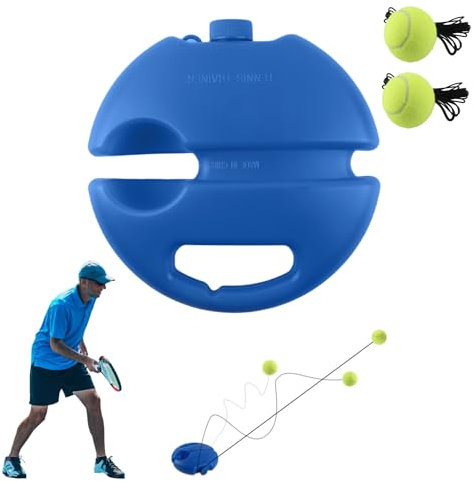 Shyllin Entraîneur de Tennis - Set Tennistrainer avec 2 Balles de Tennis à Rebond, Entraîneur Pratique pour L'Auto-Apprentissage du Tennis - Idéal pour Adultes, Enfants et Débutants