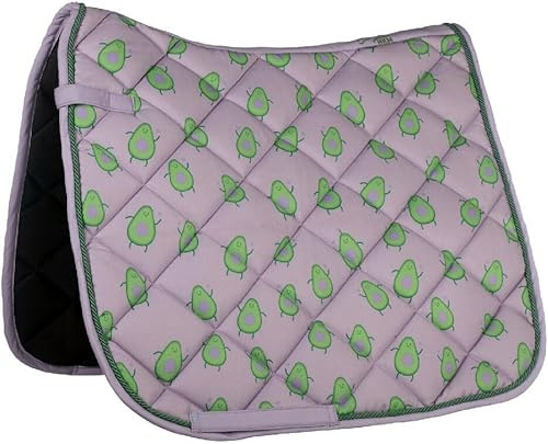 HKM Naples Saddle Cloth Lilac/Green Pony Dressage