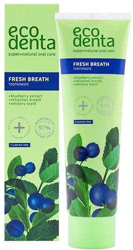 Ecodenta Fresh Breath Natural Toothpaste with Blueberry Extract, 100 ml