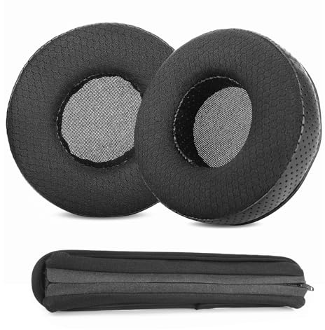 TaiZiChangQin Dickere Ohrpolster, Kopfband-Abdeckung, kompatibel mit TaoTronics TT-BH046 TT BH046 Headset-Upgrade-Kissen mit weicherem Memory-Schaum-Mesh-Gewebe, Schwarz