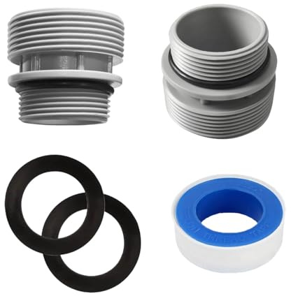 SIGANDG Adaptateur de Tuyau de Piscine 4560 | pour 40 mm à 1 1/2 Pouces, compatible avec Pompes à Filtration Intex et Coleman, avec Sceau, 2 Pièces