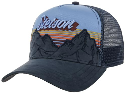Stetson Mountain Mist Trucker Cap Basecap Baseballcap Truckercap Meshcap Snapback Herren - Snapback, mit Schirm Frühling-Sommer Herbst-Winter Frühjahr Sommer Herbst Winter - One Size blau-dunkelblau