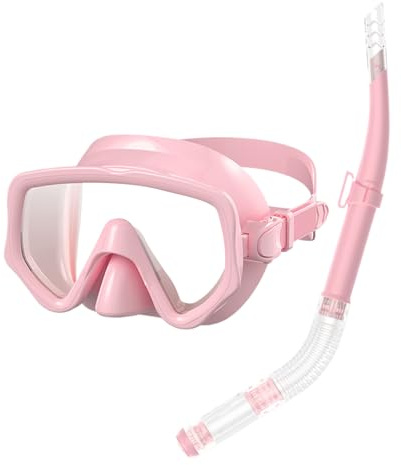 Ahuuen Trockenschnorchel | Tauchschnorchel-Set | Silikon Panorama Weitsicht Tauchmaske Mit Vollgesichtsmaske Für Schwimmen Training Strandurlaub Unterwasser