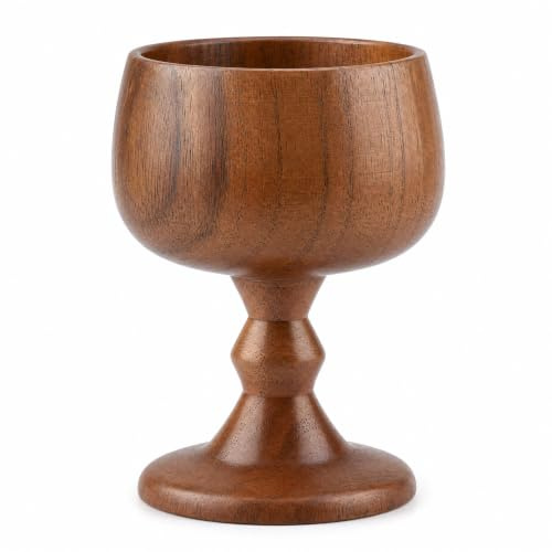 Yechiry Calice in Legno Bella Tazza in Legno Ecologica per caffè e Uva da Vino 7,5 * 12 Cm per la Domestica