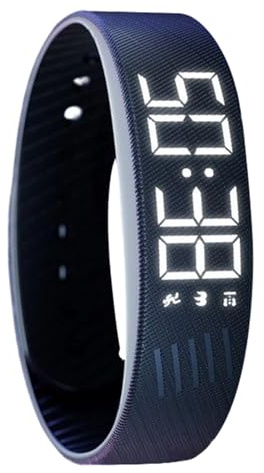 Luckxing Vibrationsalarm Armband,wasserdichte Uhr Am Arm - Lautloser Wecker Mit LED Display,Für Erwachsene Jugendliche und Tiefschläfer im Büro oder