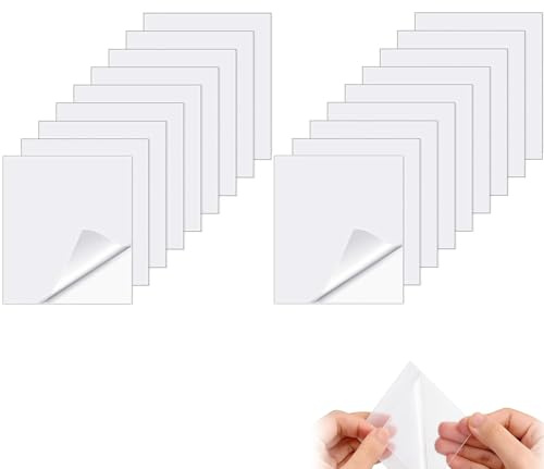 20 Pièces Patchs de Réparation TPU Transparent Imperméables Autoadhésif | Kit de Réparation TPU Transparent Autoadhésif pour Matelas Gonflable,Château Gonflable,Auvents,Kayak,Tentes,Doudoune(8.8*8.8)