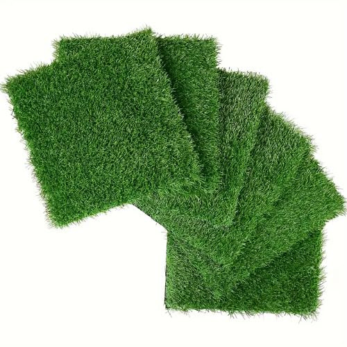 36er Set Kunstrasen Klickfliesen 30x30 cm – Wasserdurchlässige Terrassenfliesen & Outdoor-Teppich, weicher künstlicher Rasen für Balkon, Terrasse & Haustiere, Grün
