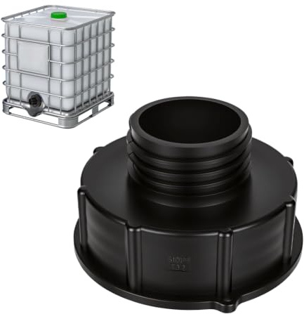 BNGXR IBC Adapter S100x8 auf S60x6, Grobgewinde IBC Tank Adapter, S100x8 (100mm) Innengewinde zu S60x6 (60mm) Aussengewinde, IBC Tank Zubehör für Regentonnen Wassertank Größenreduzierung