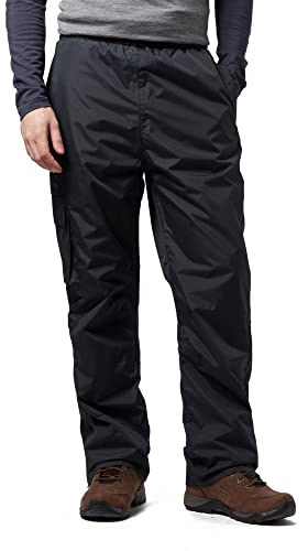 Peter Storm Men’s Storm Waterproof Trousers with Elasticated Waist & Side Leg Zips, Lined & Breathable Pants (UK, Waist & Inseam, XXL, 31, Black)