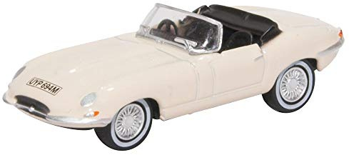 Oxford Diecast 1:76 E Type Jaguar White Collectable model 76ETYP013