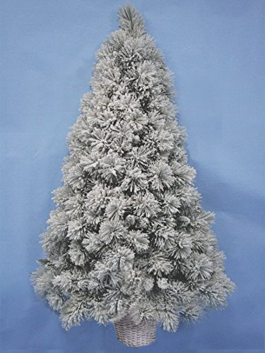Albero Di Natale A Metà Innevato Basket White 150 Cm