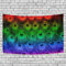 MONTOJ Bunte Pfauenfedern, Regenbogen-Betttuch, Wandkunst, Wandbehang, Wandbehang, quer