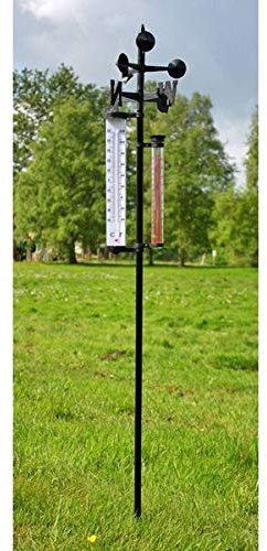 Gravidus Wetterstation mit Thermometer Regenmesser und Windmesser für präzise Wetterdaten im Garten