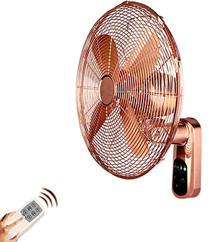 Fans Ventilatore a Muro da 16 Pollici, casa, Ufficio Ristorante Ventilatore da Parete Silenzioso, Ventilatore Industriale Vintage, Lama in Metallo, Rame Rosso