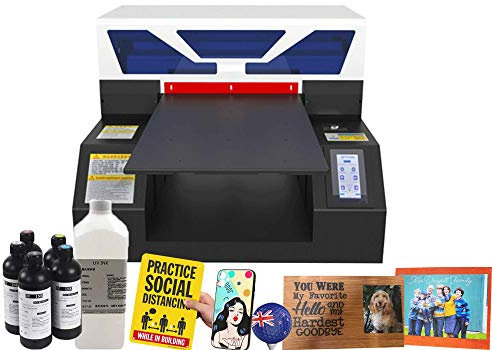 A3 UV Drucker SLA 6 Color mit L1390 Printer Head 3D Geprägt Flachbettdrucker(mit 500 ml UV-Tinten-Set + 1 l Druckkopfschutzflüssigkeit)