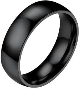PROSTEEL Simpel Bandring 2mm/4mm/6mm/8mm breit Herren Damen personalisiert Trauring Ehering Edelstahl/18k vergoldet Finger Ring Modeschmuck Accessoire für Hochzeit Geburtstag, Ringgrößen 54-67