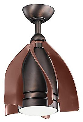 5 Blade 38cm Ceiling Fan with LED Light Oil Brushed Bronze Remote Control 5 Flügel 38cm Deckenventilator mit LED Light Oil Brushed Bronze Fernbedienun