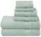 GLAMBURG Ultra-weiches 6er-Pack Baumwoll-Handtuch-Set, enthält 2 übergroße Badetücher 70 x 138 cm, 2 Handtücher 38 x 54 cm und 2 Waschbetten 28 x 28 cm, Meeresgrün