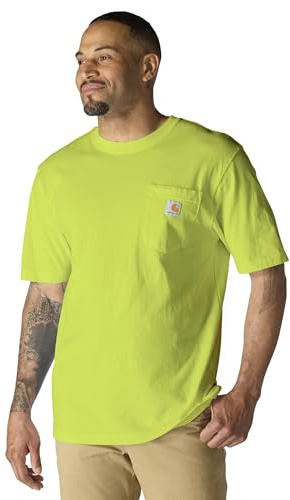 Carhartt Men's Iconic K87 Pocket T-Shirt, Brite Lime, Large