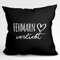 Huuraa Kissenbezug Fehmarn verliebt Geschenk 40x40cm Black Baumwolle Fehmarn Präsent