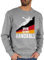 Sweater Pullover Sweatshirt Herren Damen - Handball EM 2024 Trikot Ersatz - Wir sind Handball! Deutschland - XL - Grau meliert - handballer geschenk nationalmannschaft pulli halbball hanball