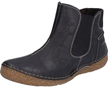 Josef Seibel Damen Chelsea Boots Fergey 63,Weite G (Normal),Wechselfußbett,Stiefel,Bootee,Booties,halbstiefel,schwarz,42 EU
