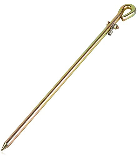 MOKIKUBA- Portable Ground Rod - Grounding Pin with Ground Wire Lug | Great for Electric Fences,Antennas,Satellite Dishes,Ground Post Pin,Tie Out Stake (Portable)