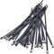 Edelstahl Kabelbinder 300 * 5,5mm, Schwarzer Polyester-Beschichtung Kabelbinder Metall Rostfrei UV Beständige Metal Cable Ties Für Balkongeländer, Abgasschlauch, Stacheldraht Reparieren | 30 Stück