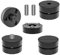 Tertullus 4 Sets Aluminum Subwoofer Speaker Feet Silver With Shock-Absorbing Beads,Hifi Turntable Adjustable Feet For Hifi Devices Amplifier Turntable Dac Recorder Cd (Black-39 x 23mm)